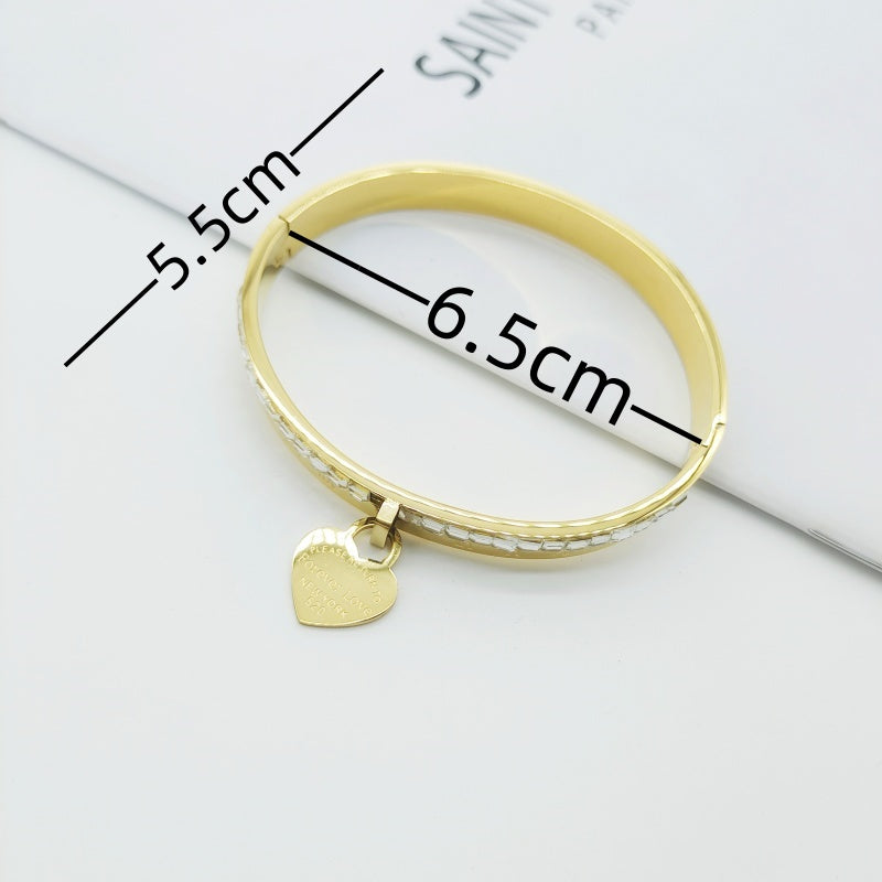 18K Gold Plated Elegant Rhinestones Bangle