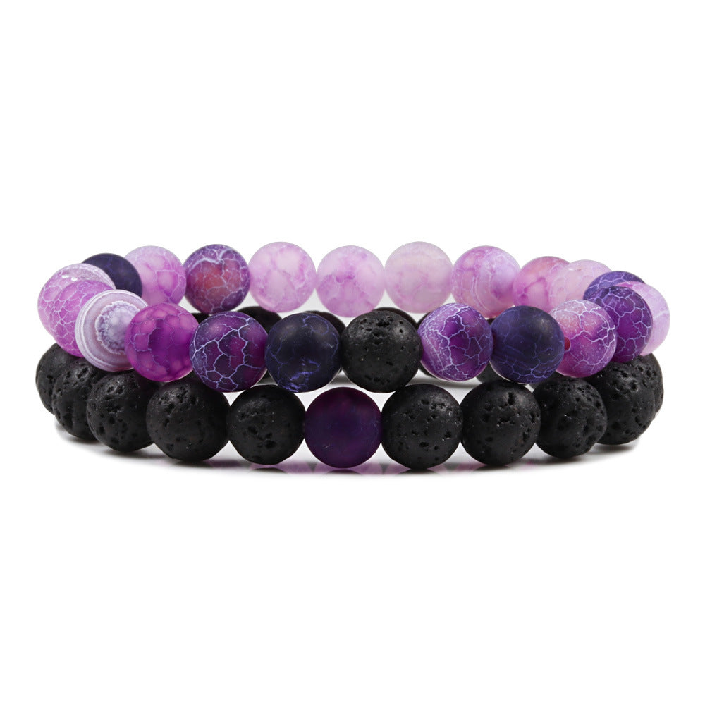 basic classic style geometric natural stone agate bracelets