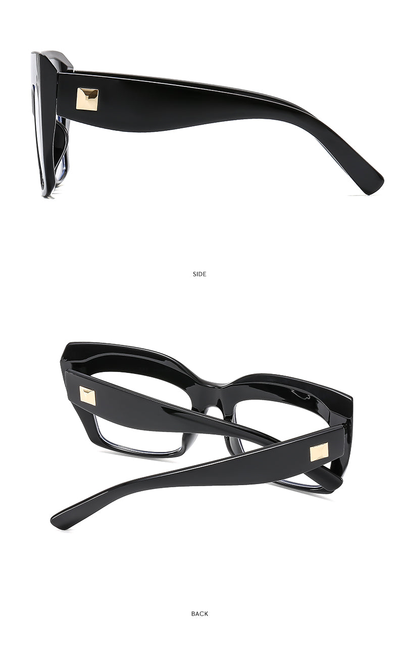 casual commute color block ac square full frame women's sunglasses