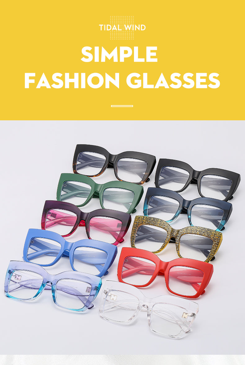 casual commute color block ac square full frame women's sunglasses