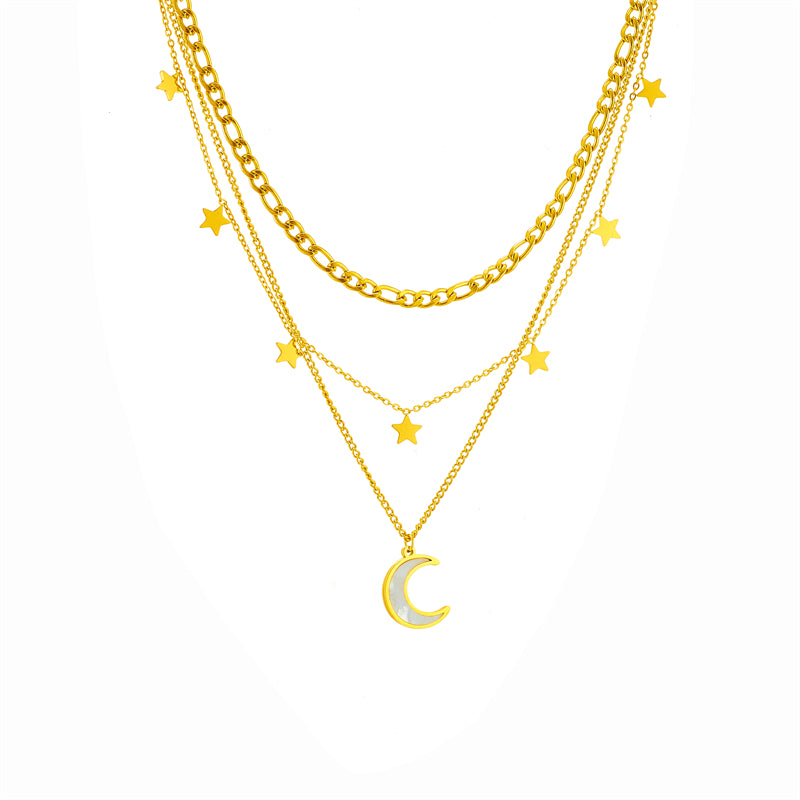 18K Gold Plated Vintage  Layered Necklaces