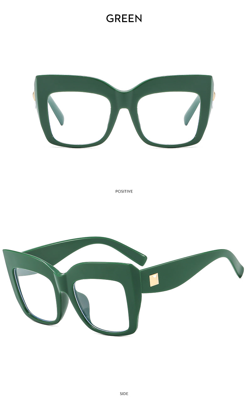 casual commute color block ac square full frame women's sunglasses