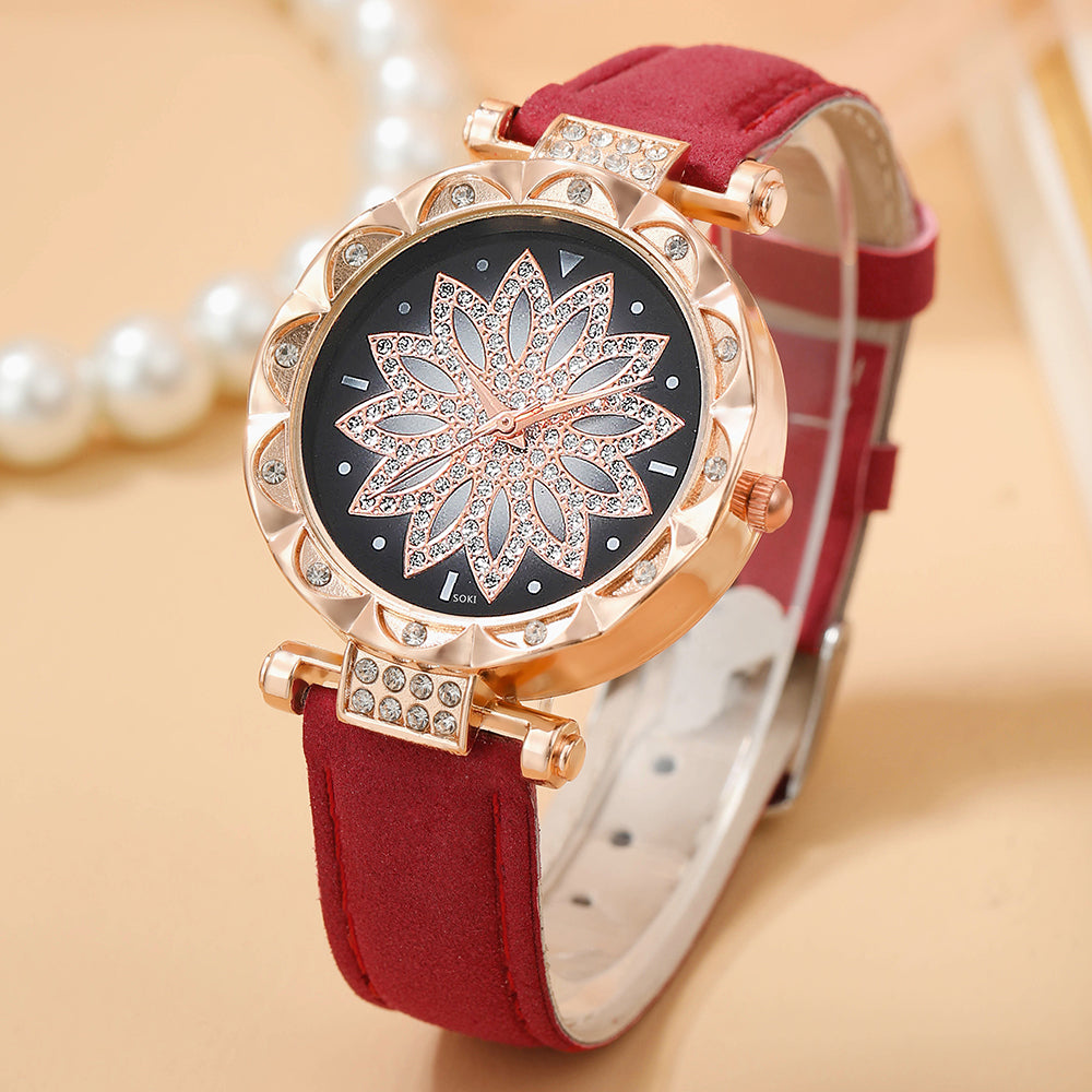 fashion solid color buckle quartz women's watches