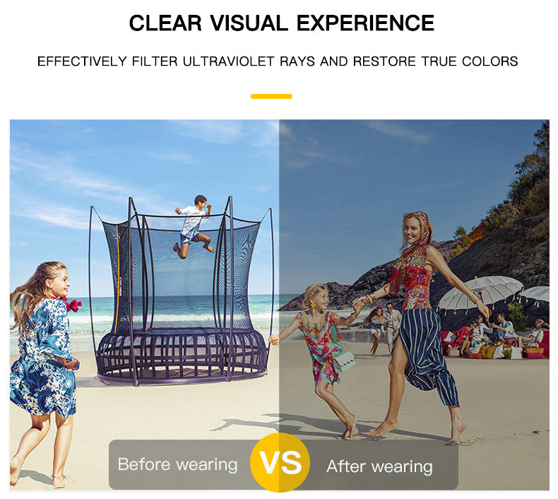 casual commute color block ac square full frame women's sunglasses