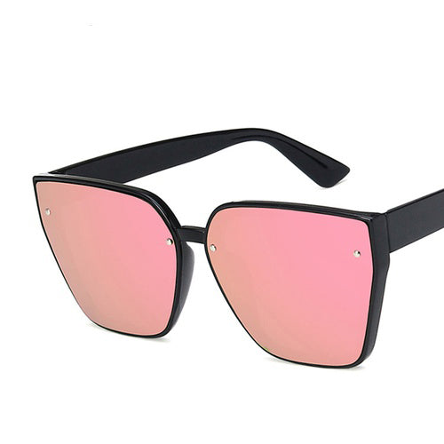 fashion geometric uv protection cat eye full frame men's sunglasses