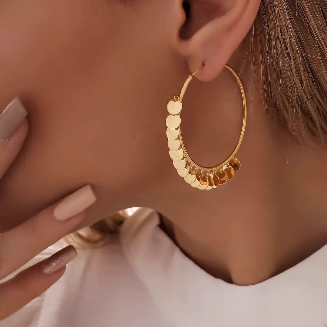 fashion geometric alloy earrings