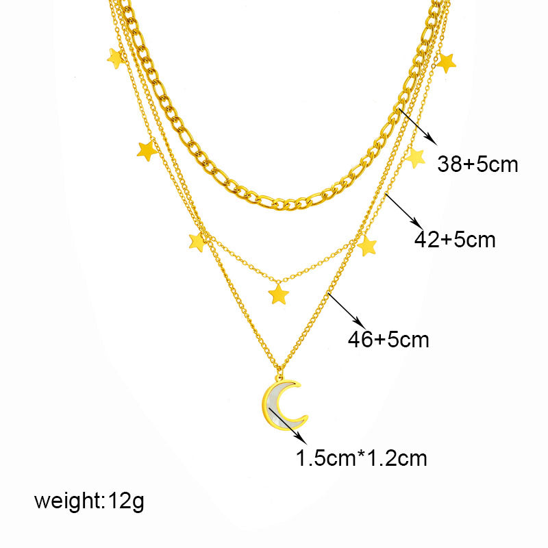 18K Gold Plated Vintage  Layered Necklaces