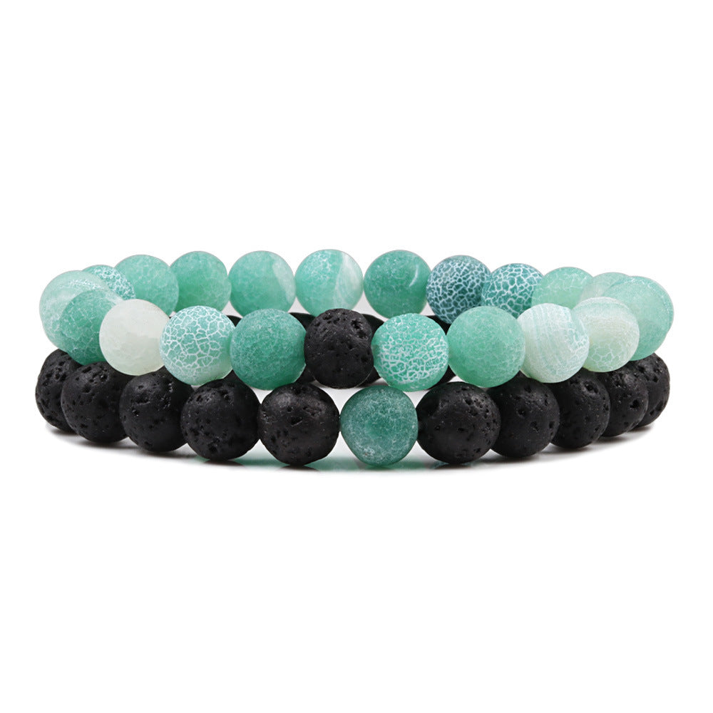 basic classic style geometric natural stone agate bracelets