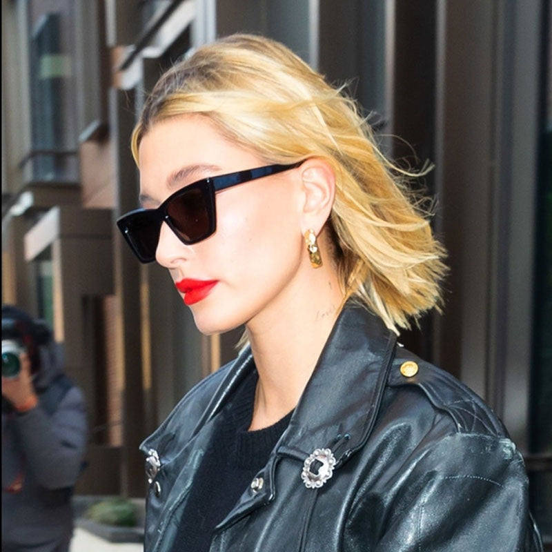 fashion leopard pc uv400 resin cat eye patchwork full frame women's sunglasses