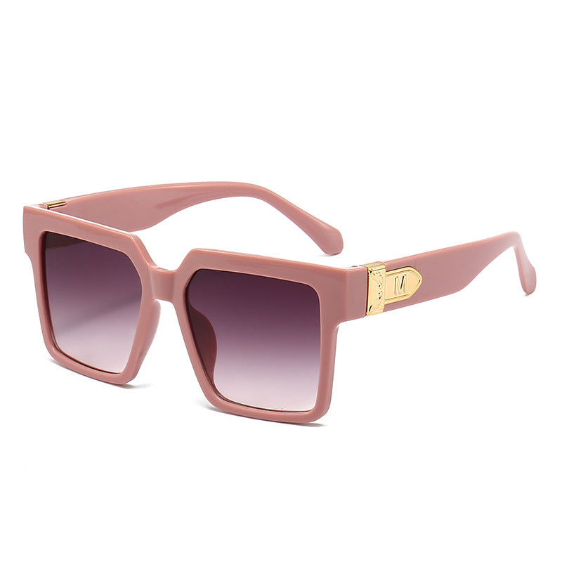 fashion gradient color ac oval frame patchwork full frame women's sunglasses