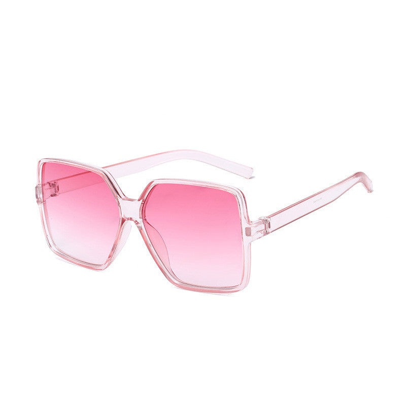 retro gradient color leopard ac square full frame women's sunglasses