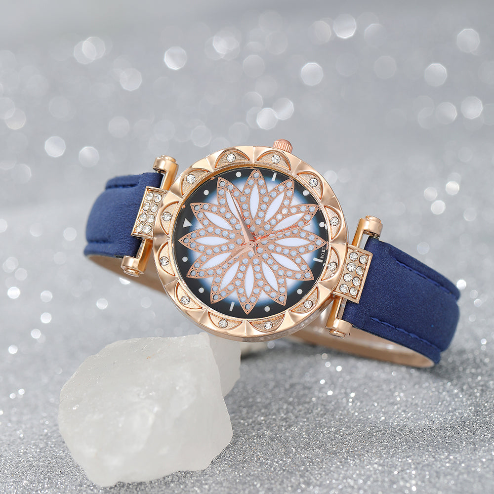 fashion solid color buckle quartz women's watches