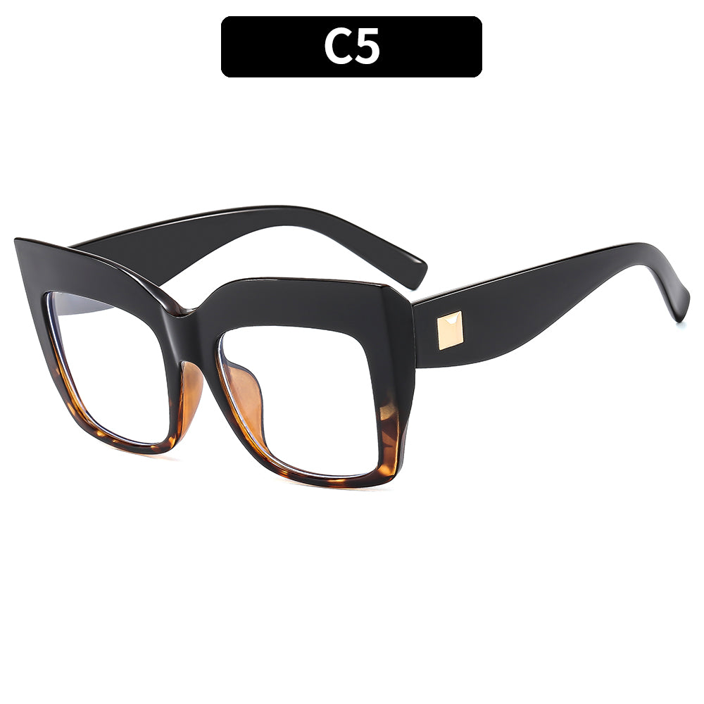 casual commute color block ac square full frame women's sunglasses