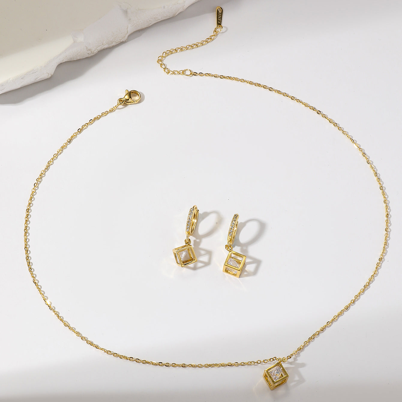 18k gold plated jewelry set