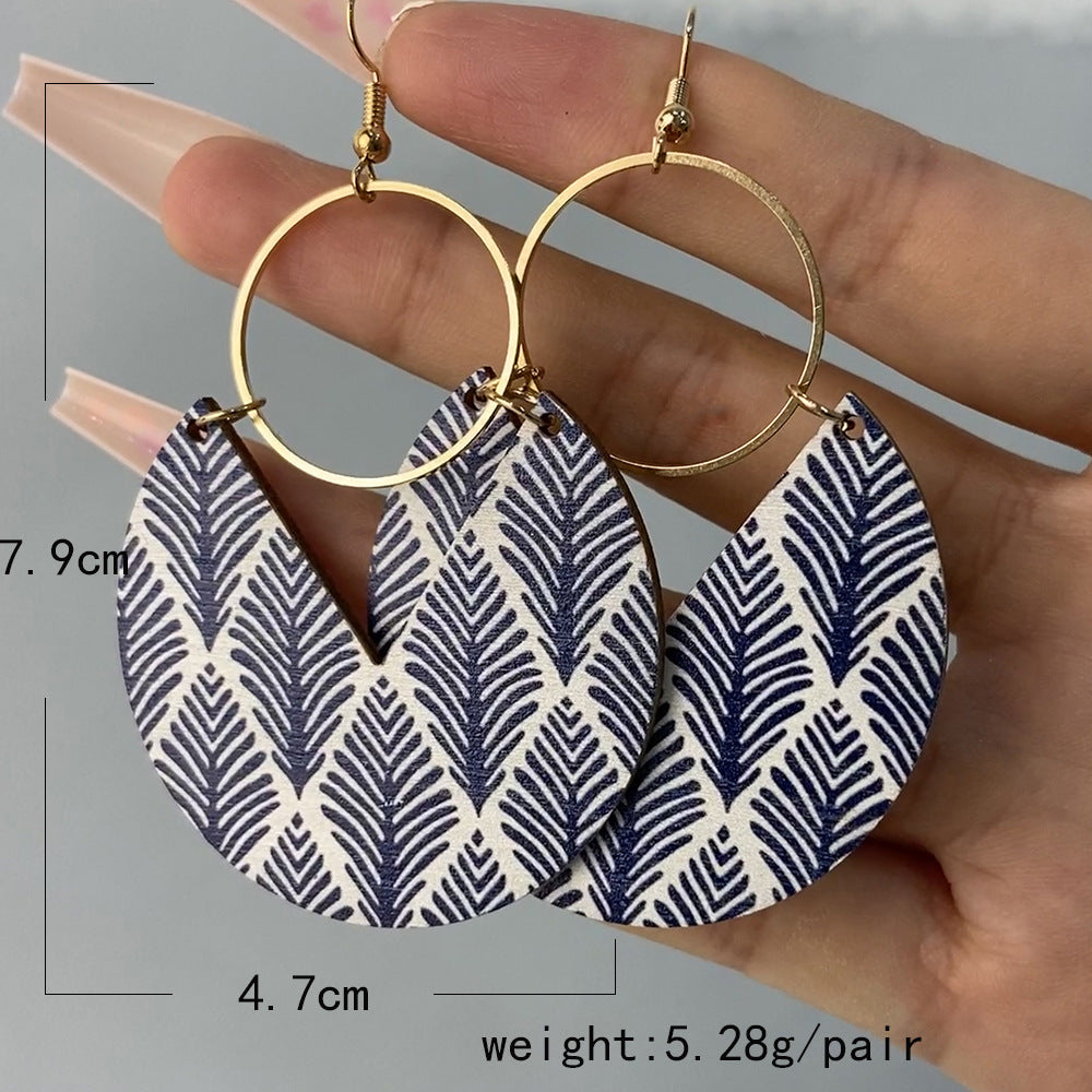 fashion round alloy plating women's drop earrings 1 pair