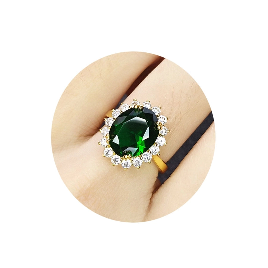 fashion imitation green tourmaline jewelry set emerald three-piece jewelry