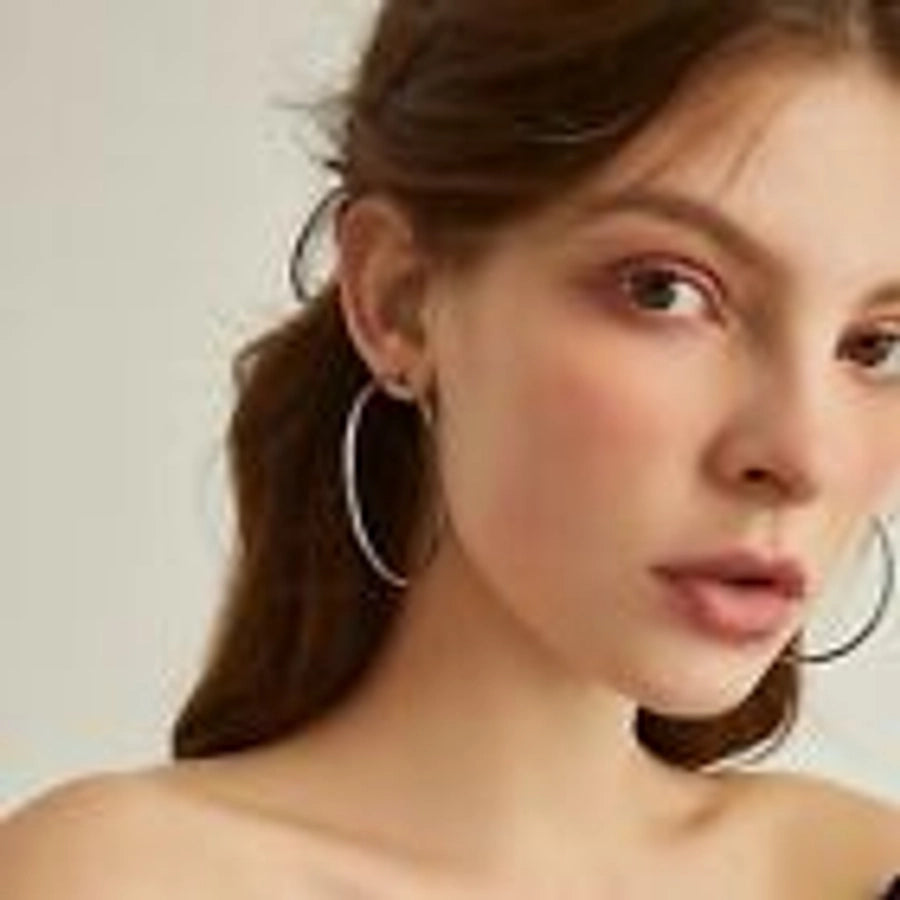 1 Pair Basic Exaggerated Luxurious Solid Color 304 Stainless Steel 18K Gold Plated Earrings