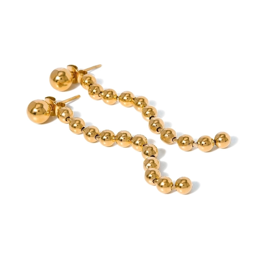 304 Stainless Steel 18K Gold Plated Drop Earrings